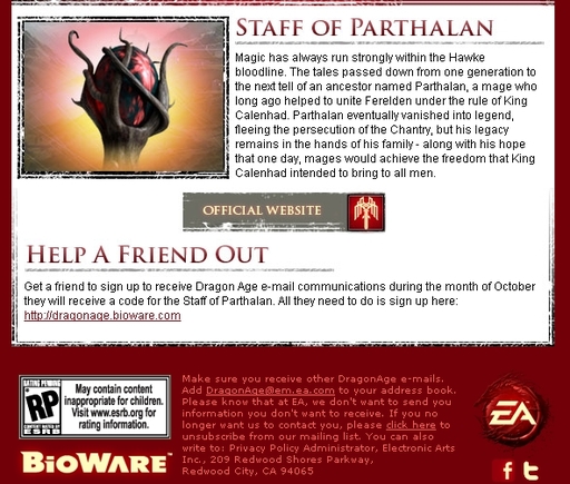 Dragon Age II - Staff of Parlanthan! / Посох Парлантана!